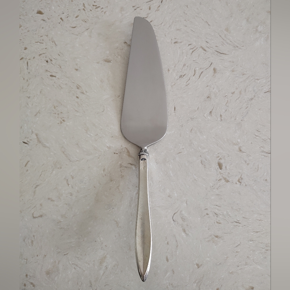 Gorham Gossamer Vintage Cake Server Sterling Silver Handle Stainless Steel Blade